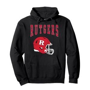 Rutgers University Scarlet Knights Football Helmet Pullover Hoodie Size M
